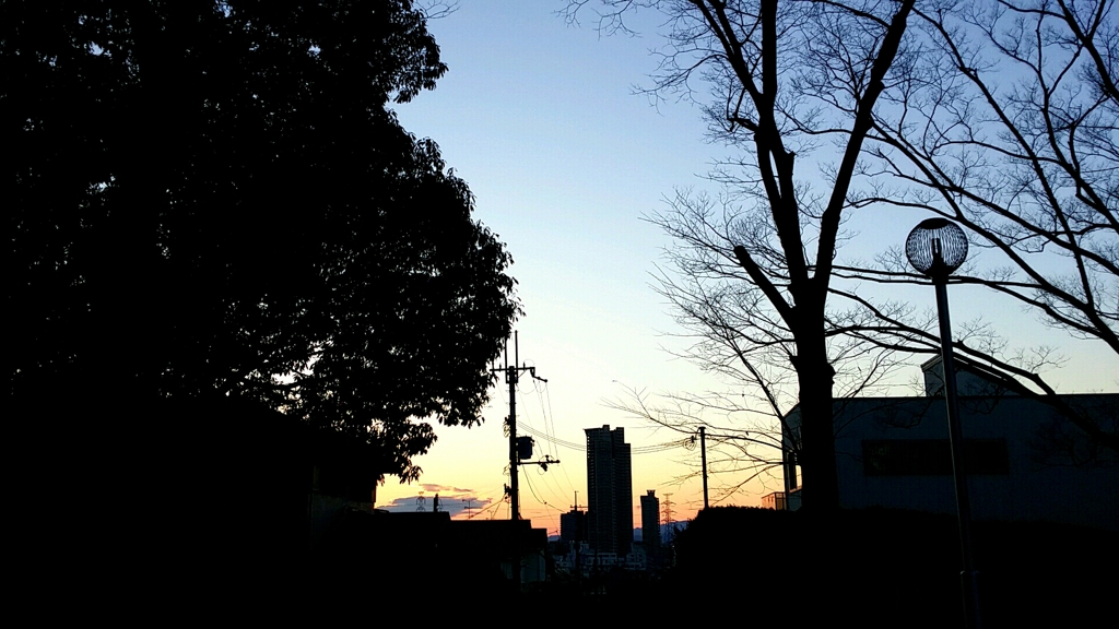 夕焼け。