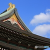 春の青空と乗蓮寺