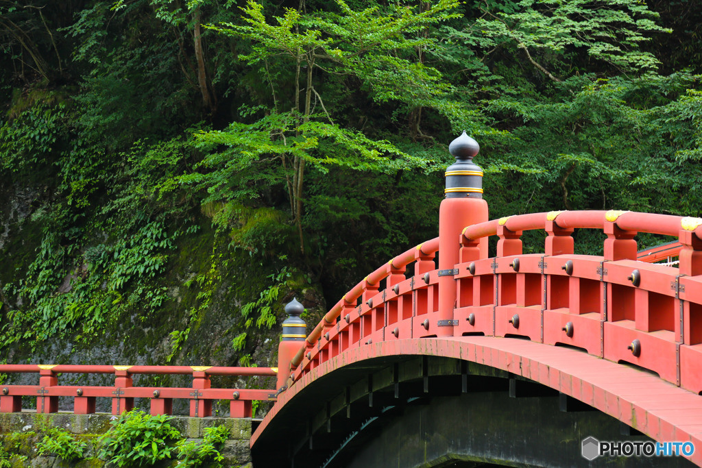 美しい朱塗の神橋