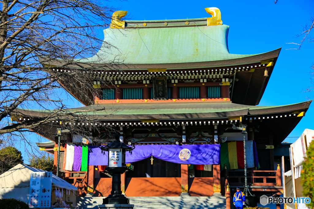 乗蓮寺・本堂の五色幕