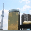 生ビールとスカイツリー