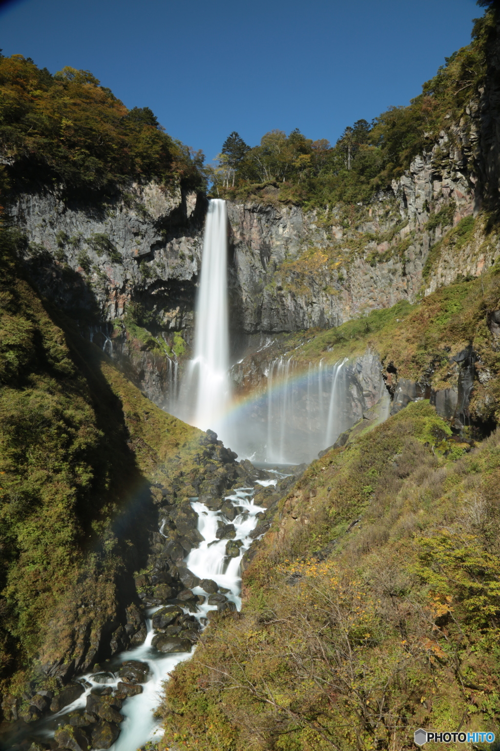 虹と華厳の滝