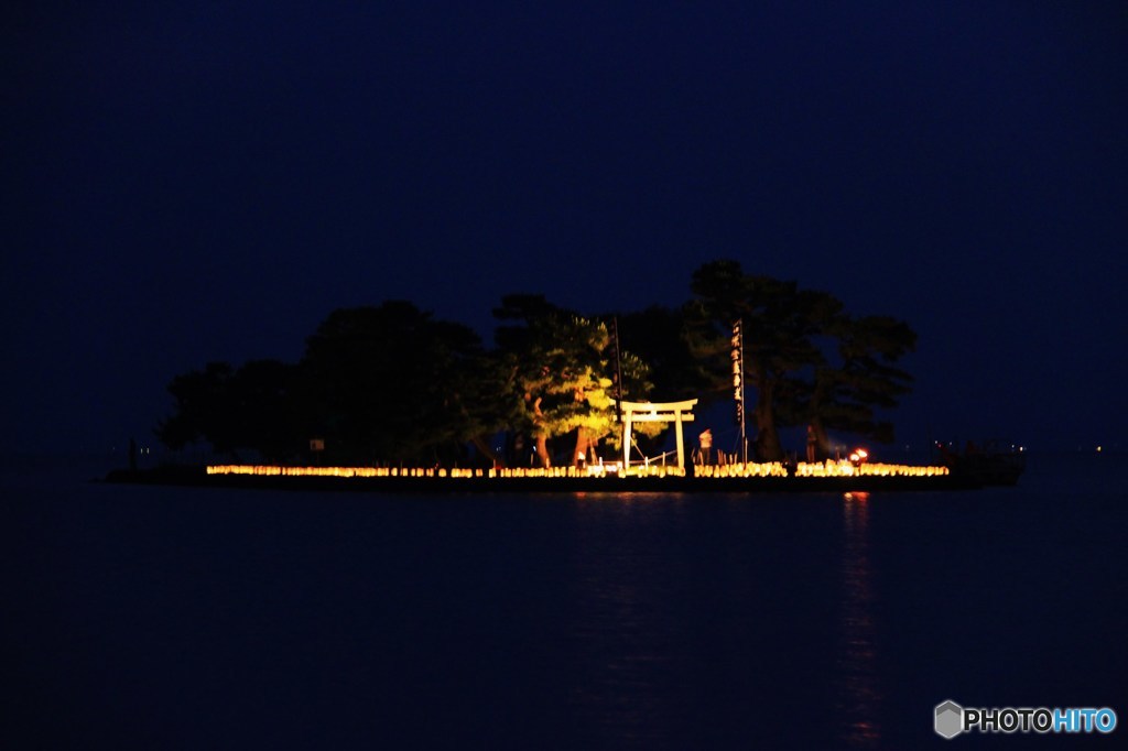 嫁ヶ島万灯会の夜