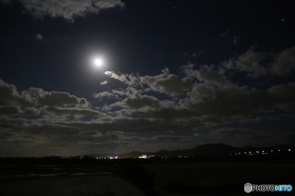 月夜　斐伊川