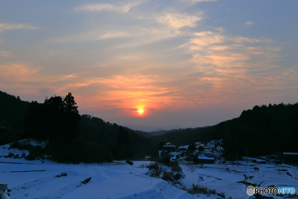 冬の夕暮れ時