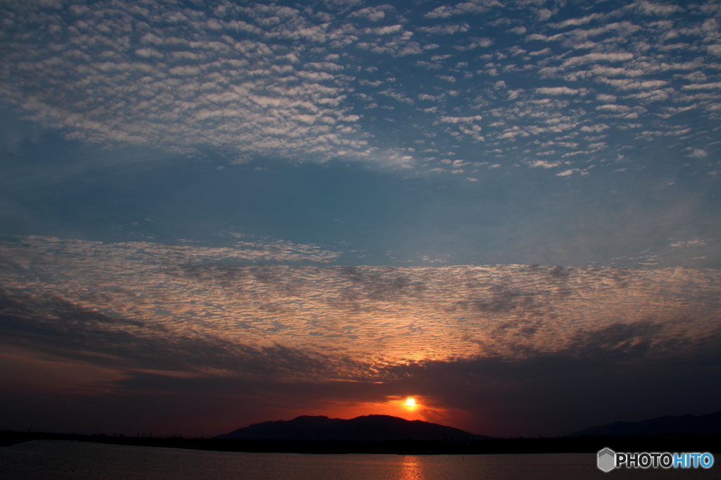 出雲平野の夕暮れ