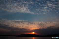 出雲平野の夕暮れ