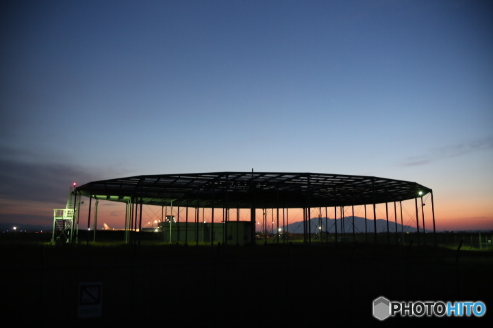 出雲空港の夕暮れ