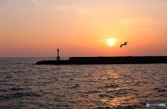 日本海　夕陽