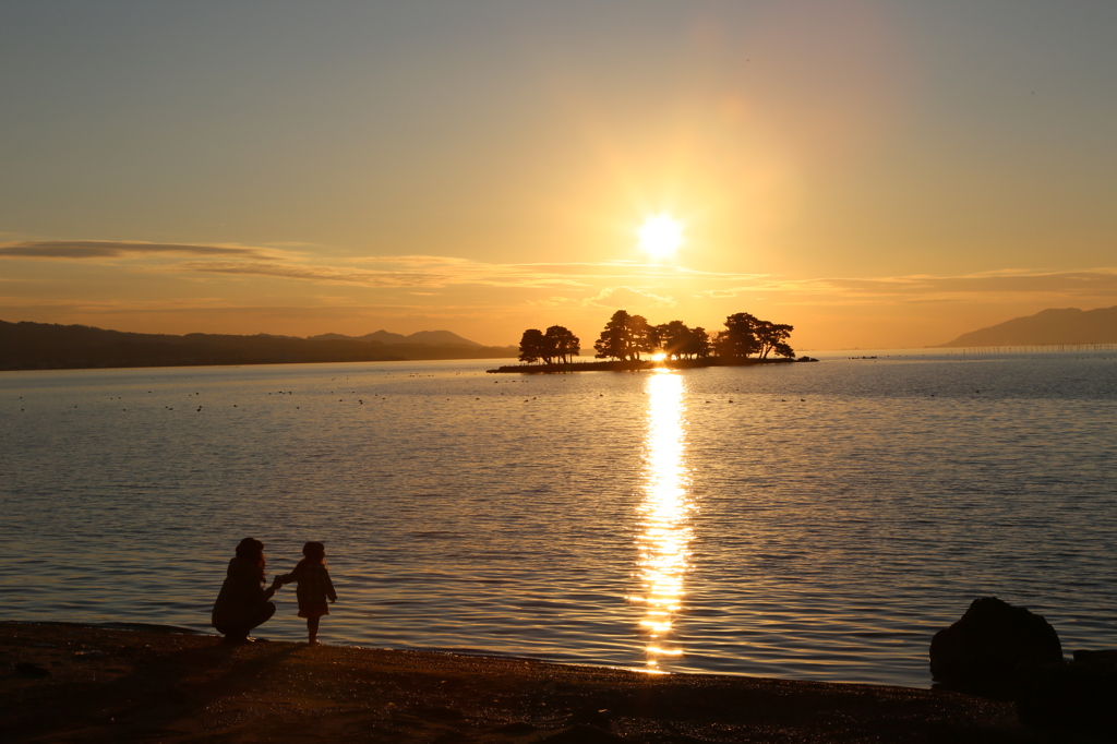 宍道湖の夕陽