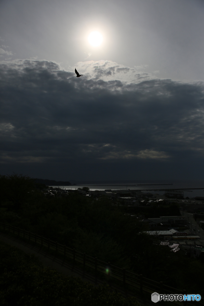 港町の空