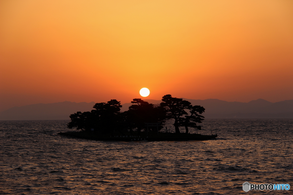 宍道湖の夕陽