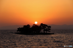 宍道湖の夕陽