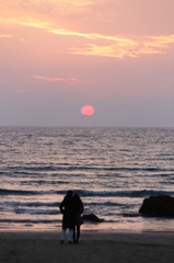 夕暮れ：稲佐の浜