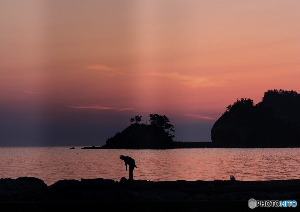 島の夕暮れ