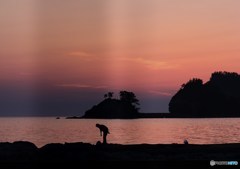 島の夕暮れ