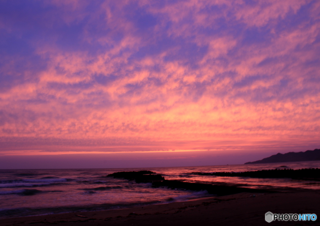 日本海の夕暮れ