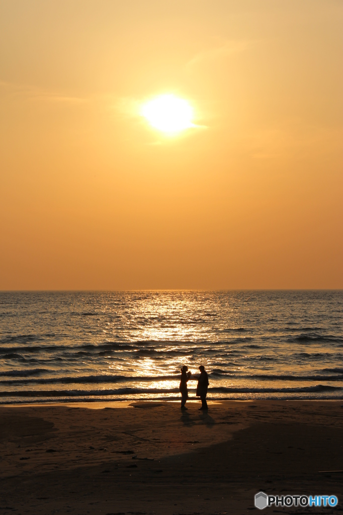 稲佐の浜　夕暮れ