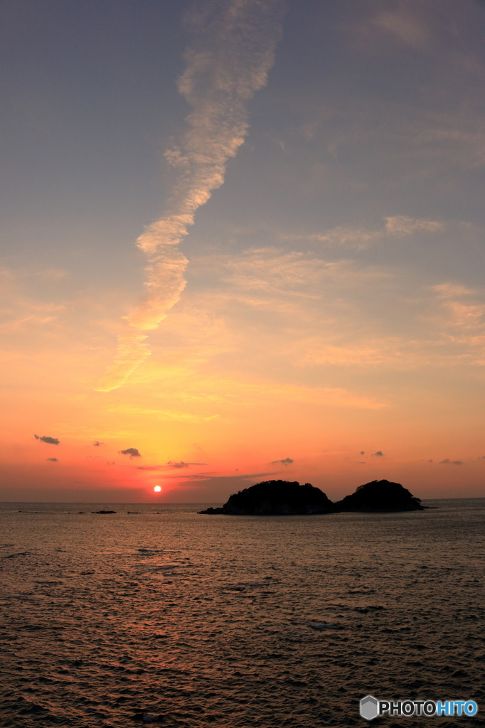 南部町の夕日