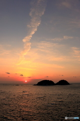 南部町の夕日