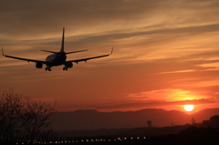 夕陽をながめながら