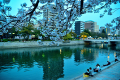 花見公園の夕景。。