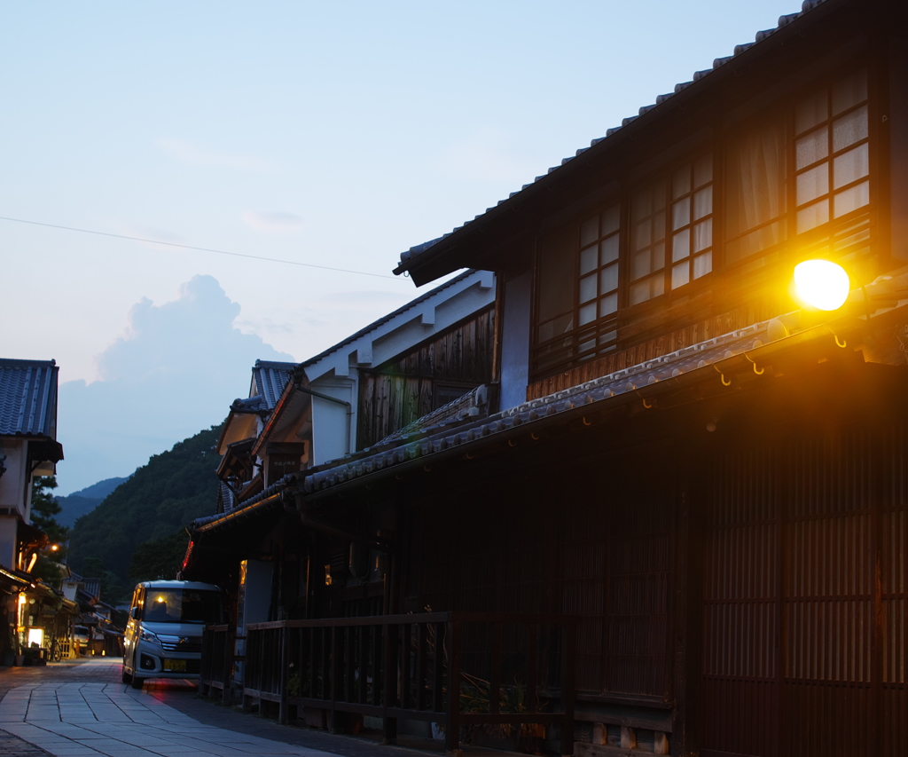 夕暮れ。
