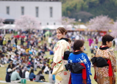 さくら祭りの風景。