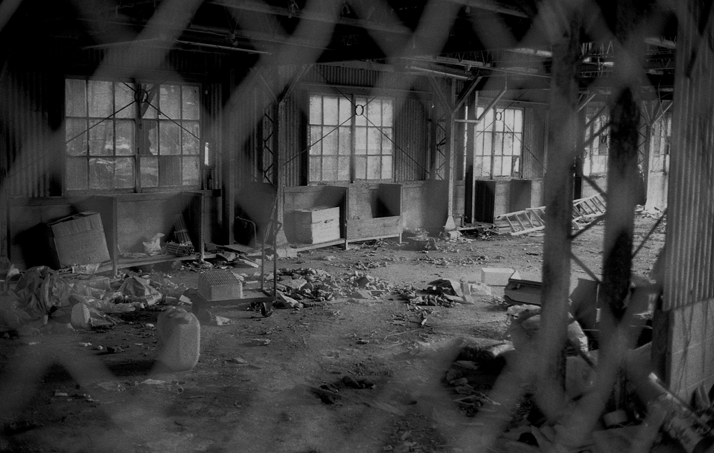 硝子越しに見る廃墟