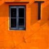 オレンジの壁