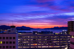 呉湾の夕暮れ時