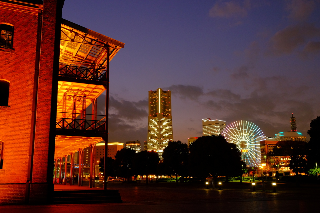 赤レンガとみなとみらい