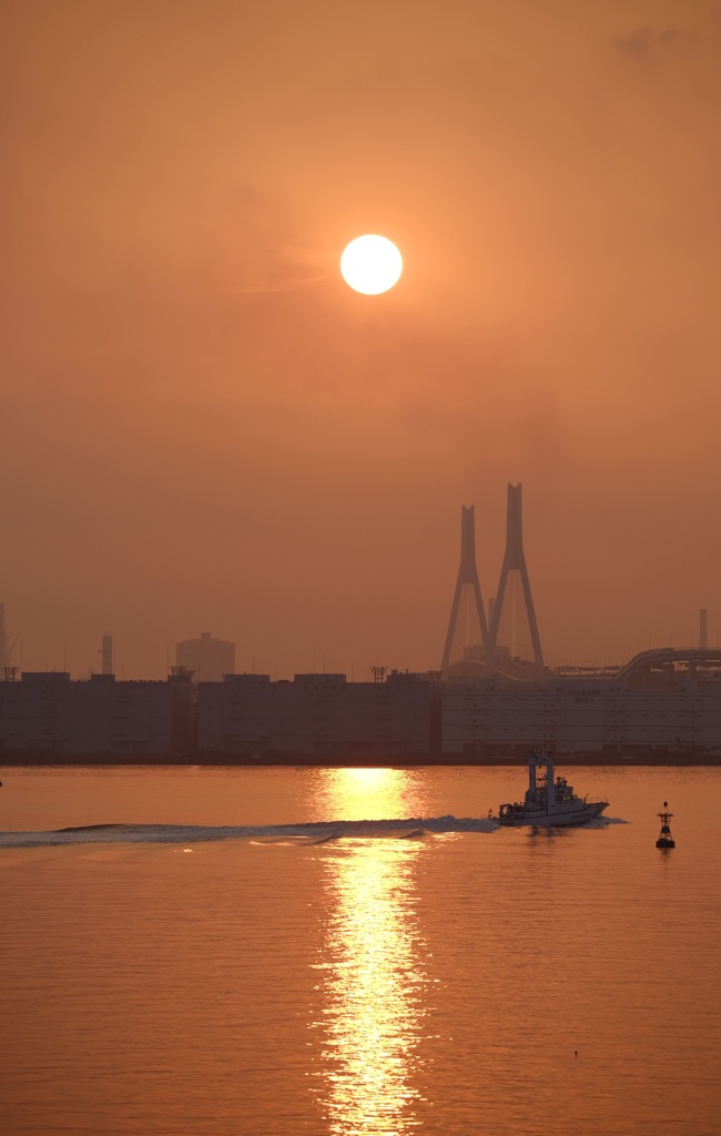 大桟橋からの日の出②