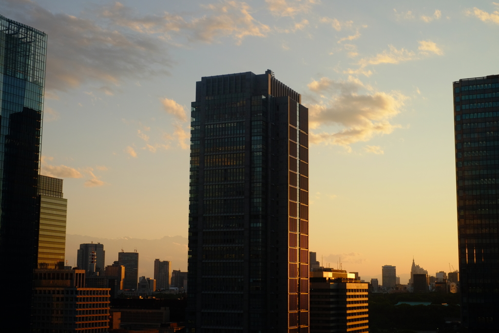 ゼックス東京からの夕焼け