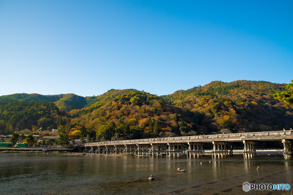 嵐山と渡月橋