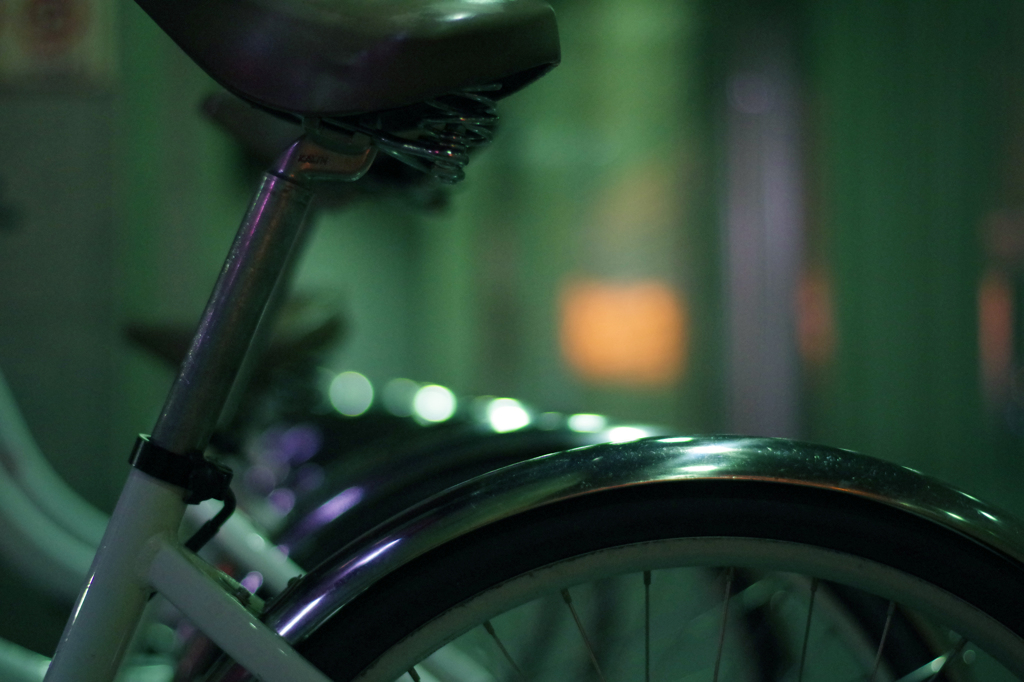 夜のレンタサイクル