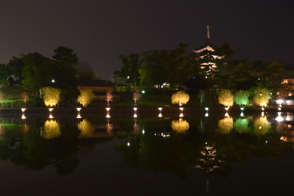 猿沢池　五重塔