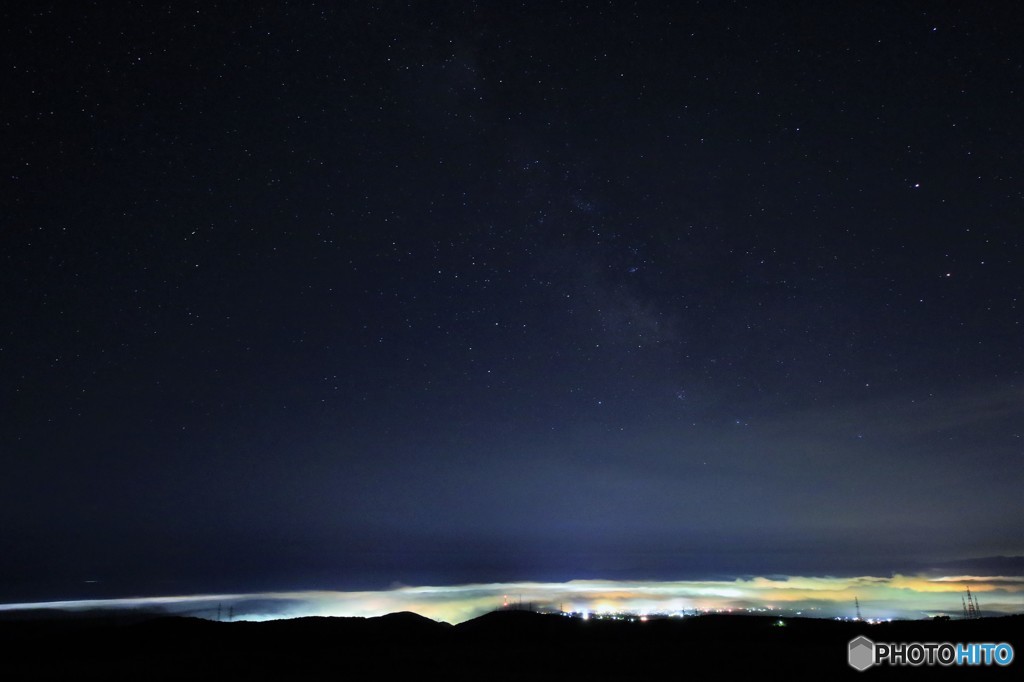 ダンパラスキー場からの海霧夜景