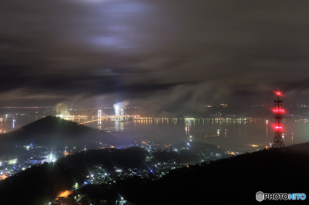 cold rain and fog, tonight Muroran city