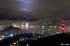 cold rain and fog, tonight Muroran city