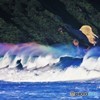 rainbow waves in 室蘭イタンキ浜
