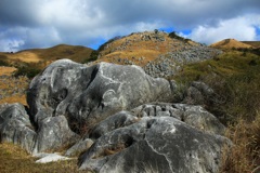 自然が織りなす　岩の台地　