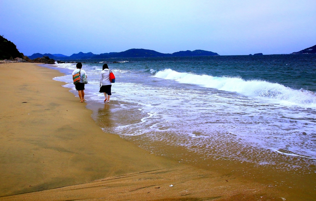 ・・砂浜・・