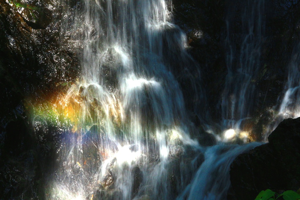 滝と虹　マー坊の定番場所