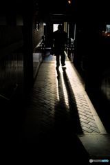 夕日の街へ