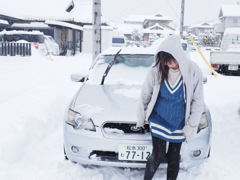 11年前の大雪、愛車、かみさん