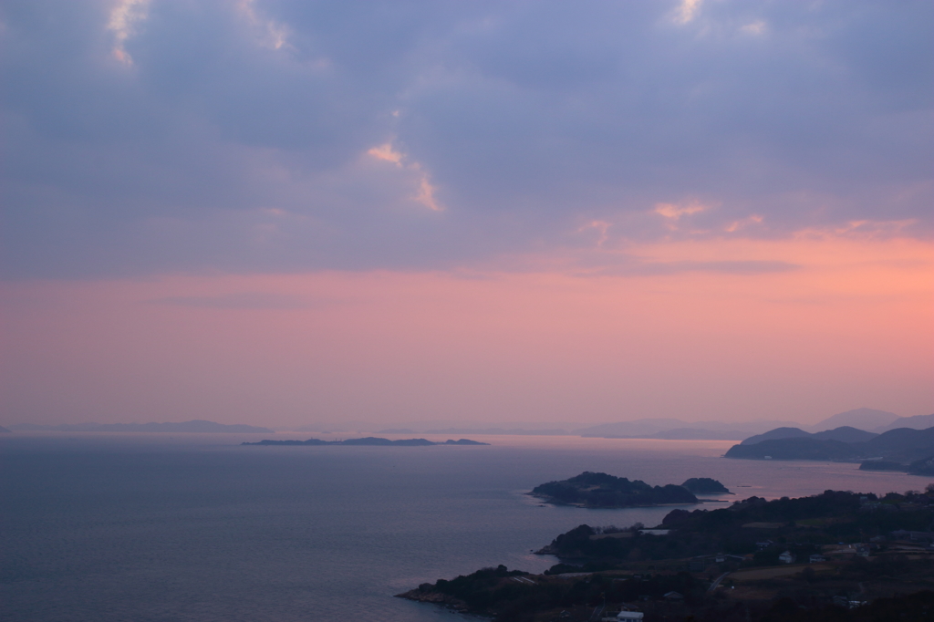 前島の夕やけ