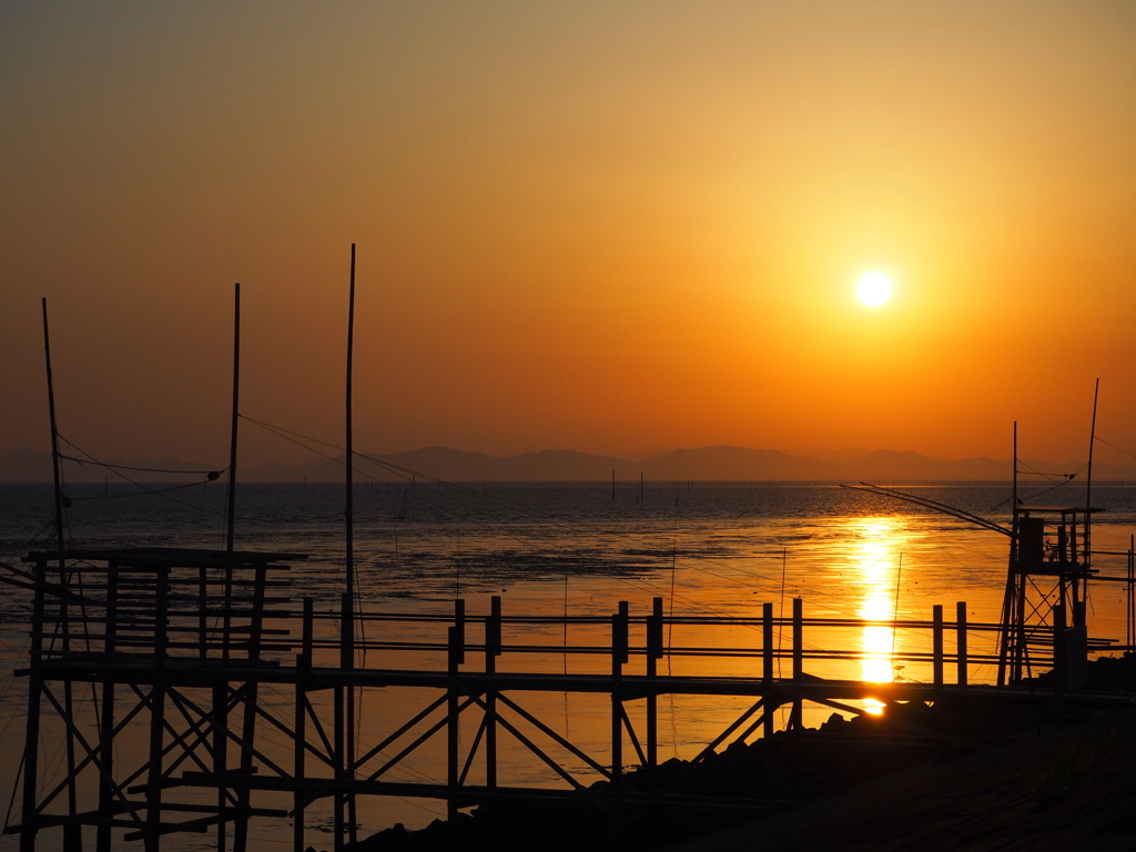 有明海の夕日