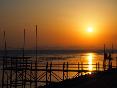 有明海の夕日
