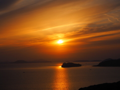海の夕日